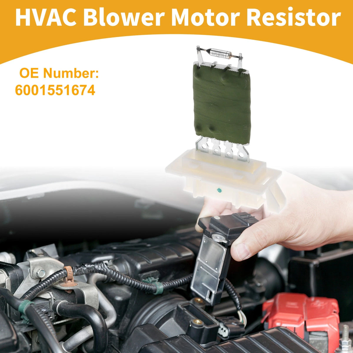 HVAC Blower Motor Resistor No. 6001551674 for Dacia Logan (2004–2023)