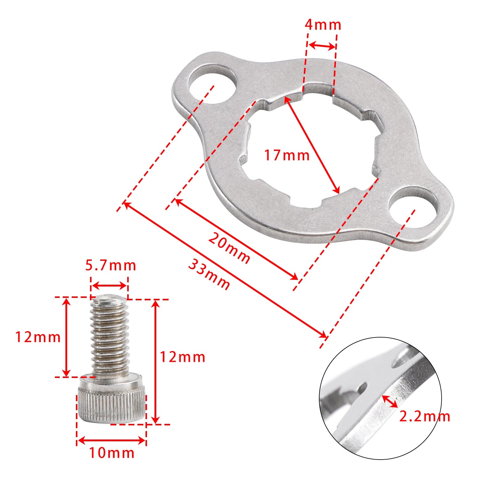 Front Sprocket Holder Retainer Kit for Yamaha XT125R XT125X (2005–2007)