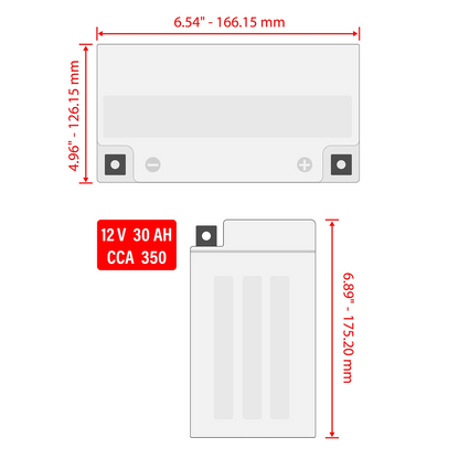 AGM Battery for Seadoo GTX 4-Tec (2003–2008)