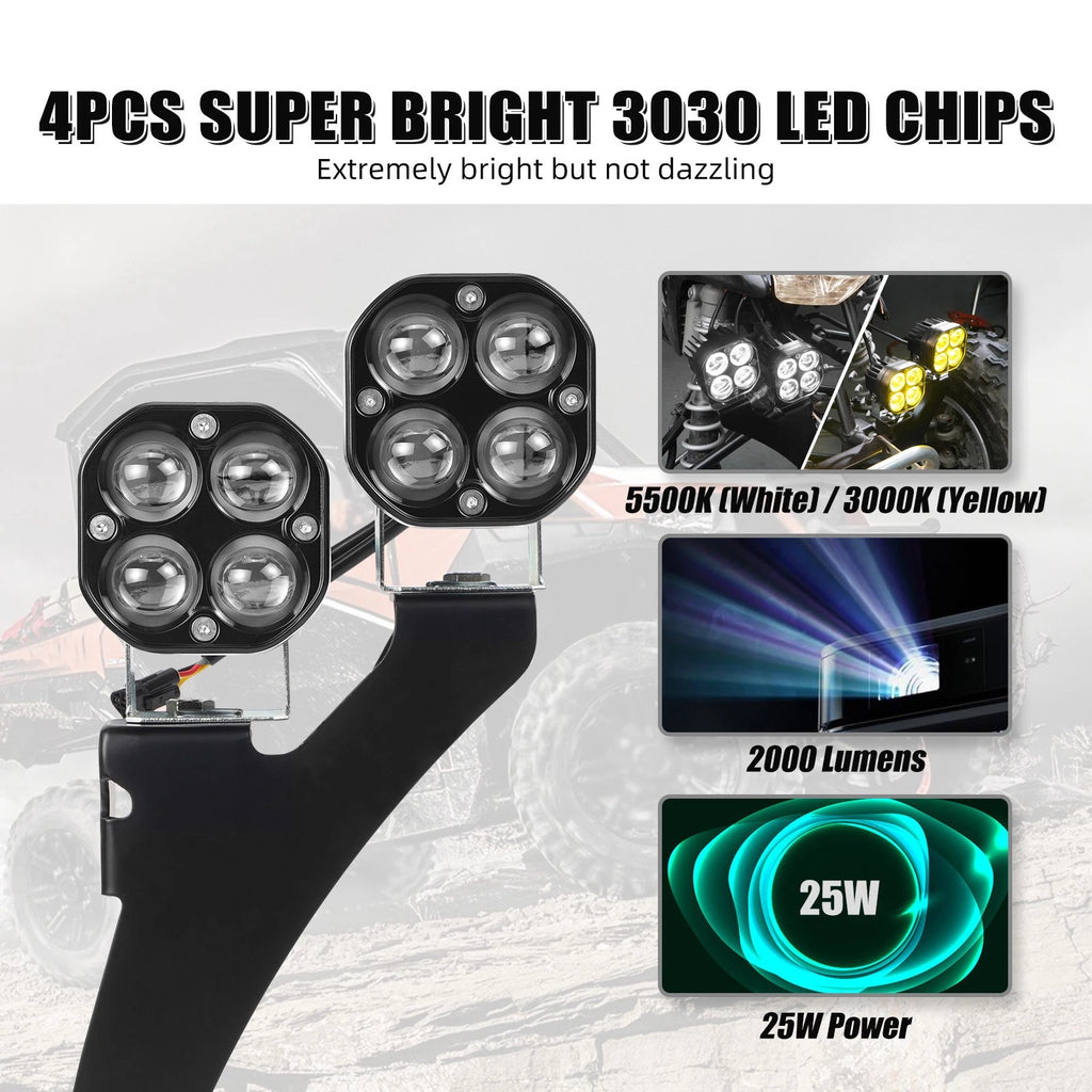 4X LED Work Light Fog Lamp for Honda TRX450ER (2006–2014)