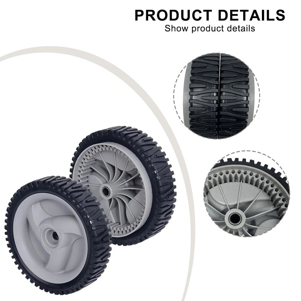 Set of 2 Replacement 8 Inch Front Drive Wheels for Push Mower