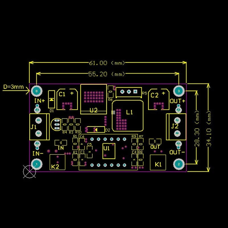 Voltage Regulator Step-down Power Converter DC 4.0-40V to 1.3-37V