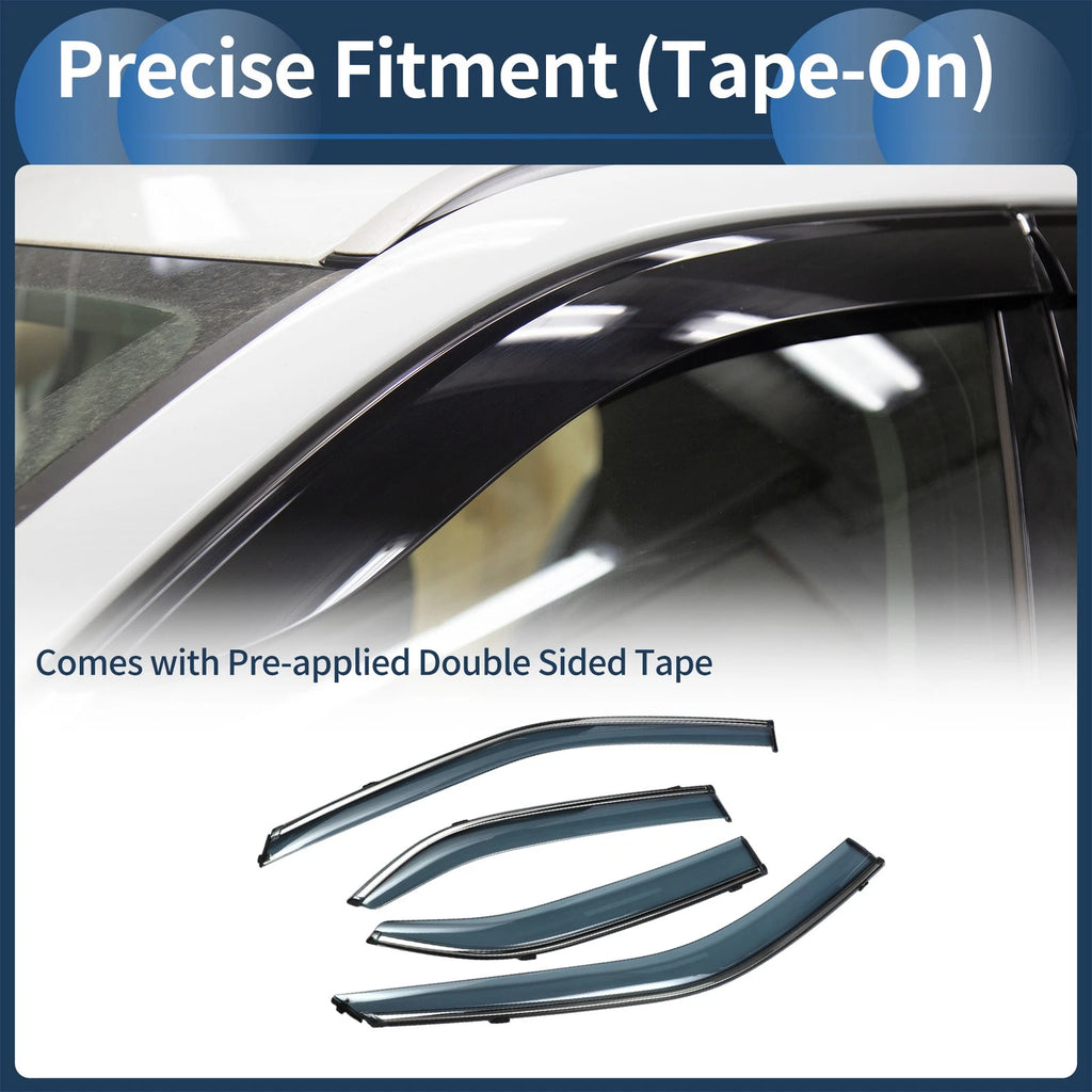 Window Deflectors Side Window Vent Visors 1 Set for Mitsubishi Lancer (2008–2017)