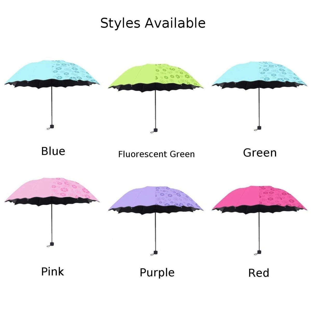 Color-Changing Umbrella for Outdoor Events (100cm Diameter)
