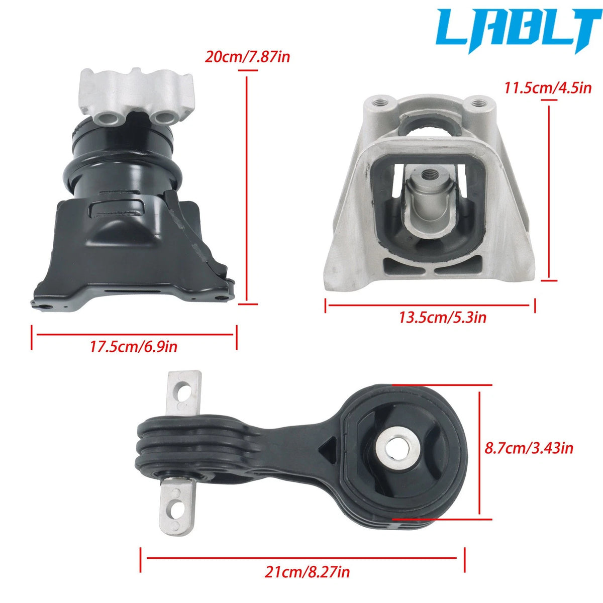 3X Engine Motor & Trans Mount A4585 A65019 A65029 for Honda Civic (2006–2011)