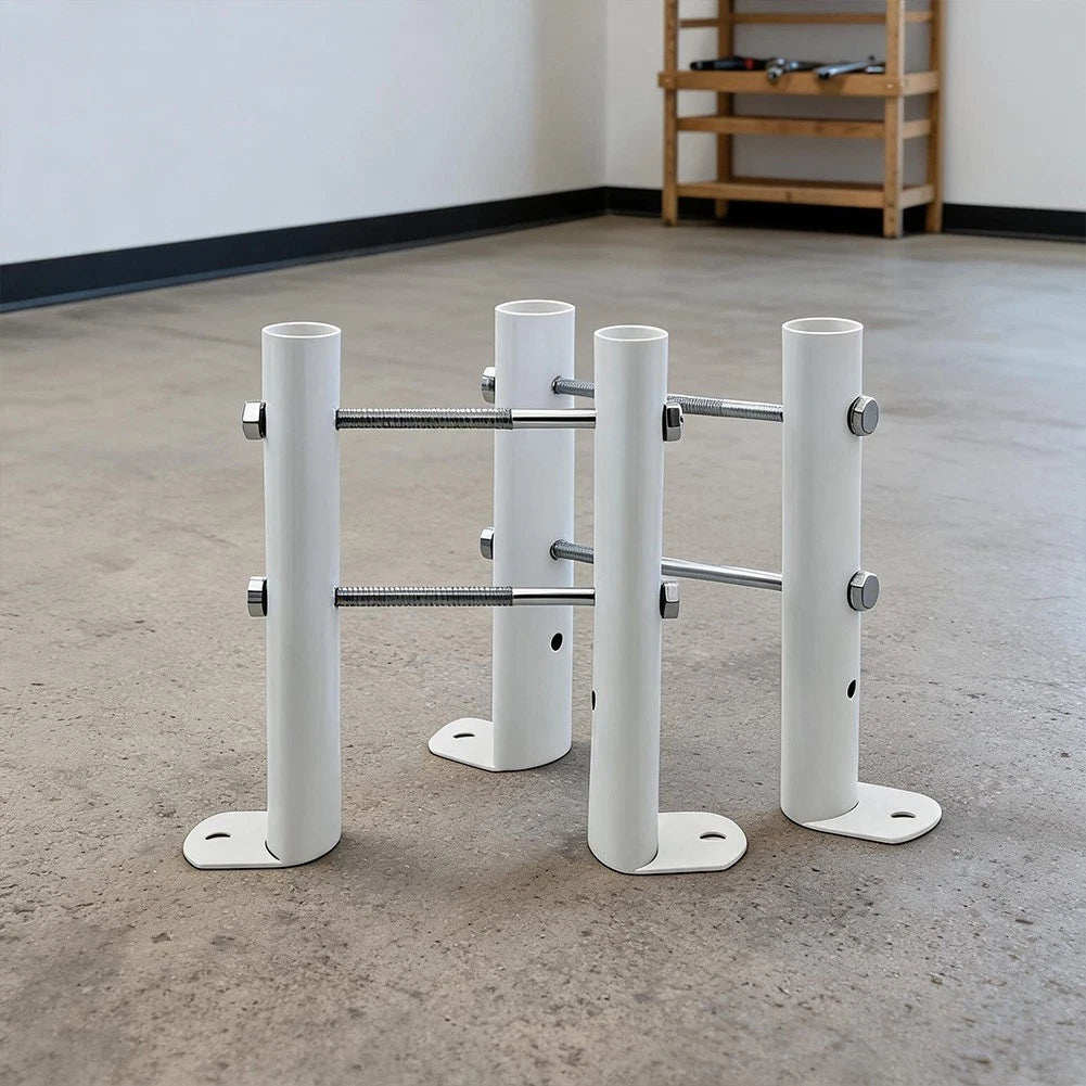 Sturdy Steel Radiator Floor Stand with 4 Tubes for Home Use (45cm)