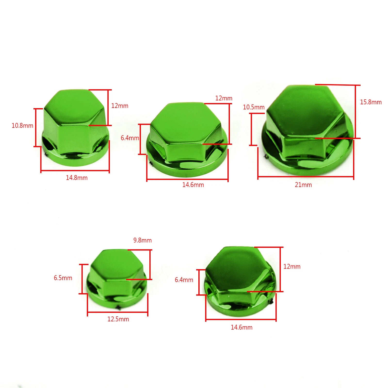 30pcs Hexagon Socket Screw Covers for Motorcycle (Universal)