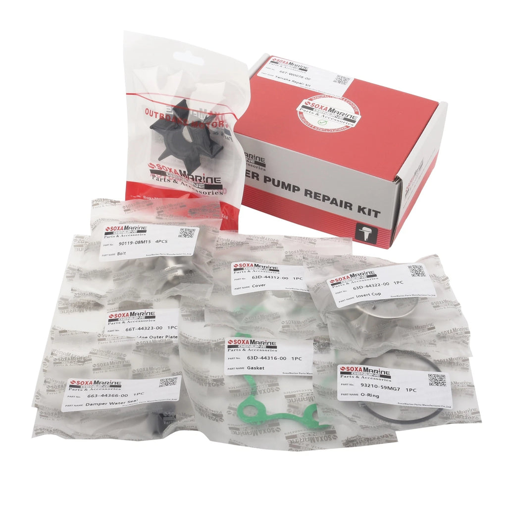 Water Pump Repair Service Kit 66T-W0078-00 for Yamaha Outboard