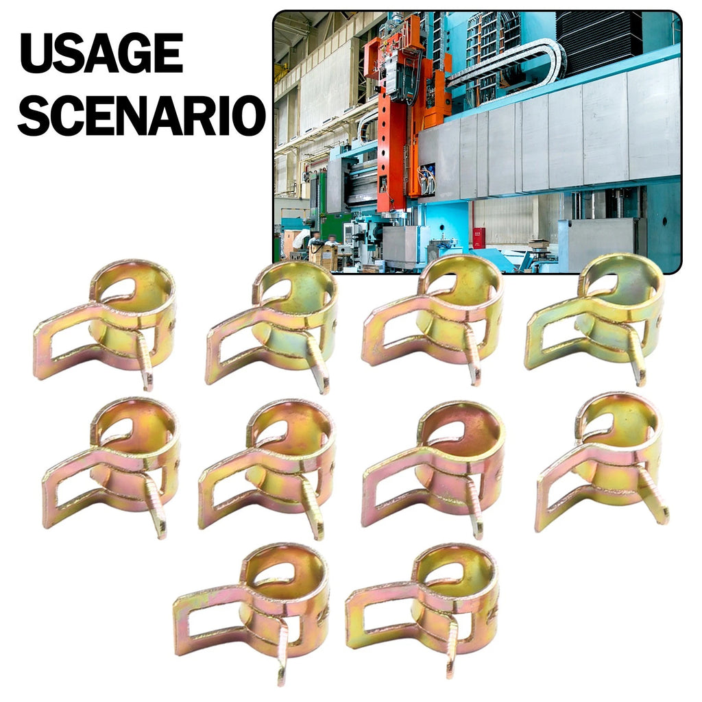 10PC Secure Adjustable Spring Clips for Silicone Hose 5/16"