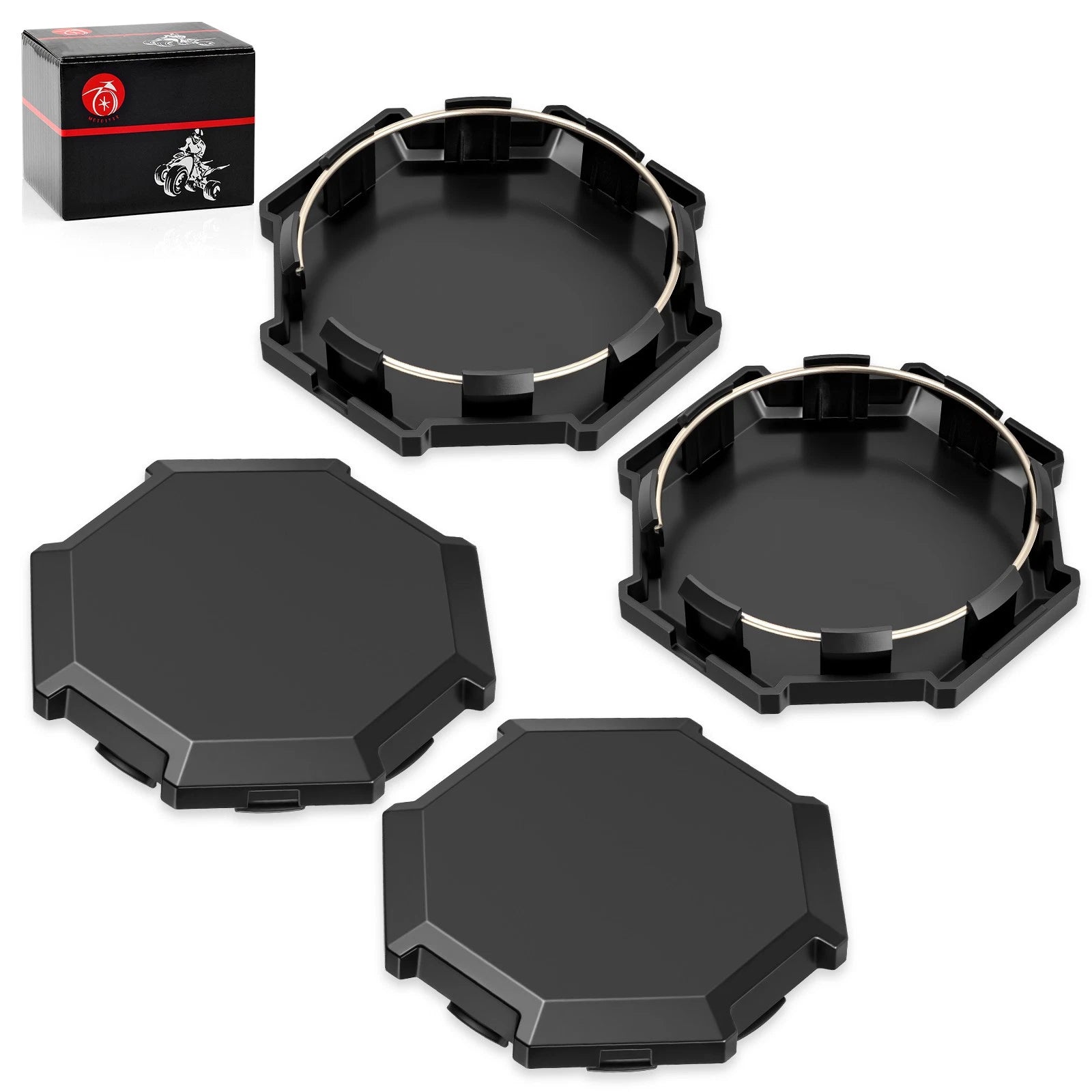 Set of 4 Center Hub Wheel Caps 1521999-458 for Polaris Sportsman 850 1000