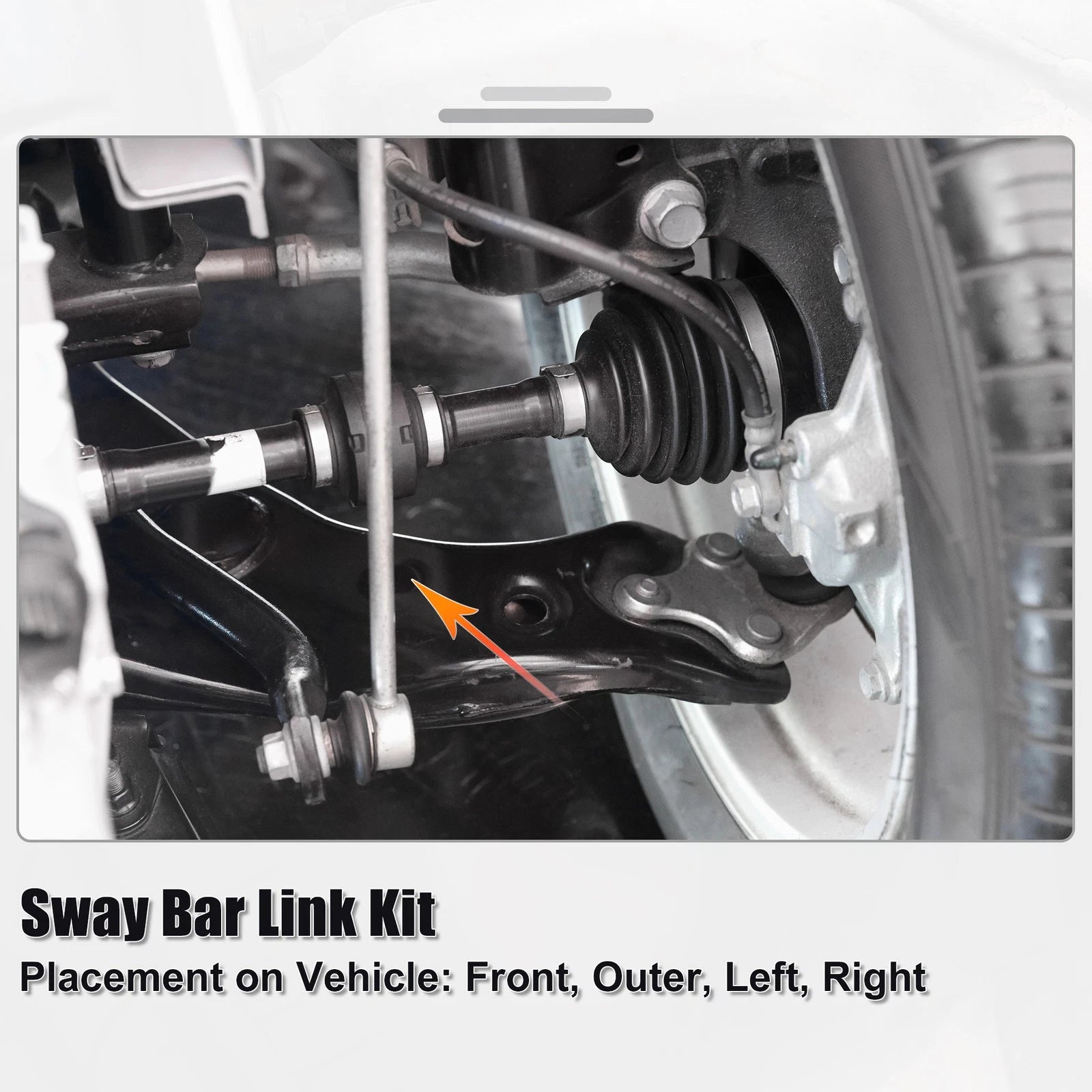 Front Sway Bar Links Outer Tie Rod End Links Set for Mazda 3 (2004–2013)