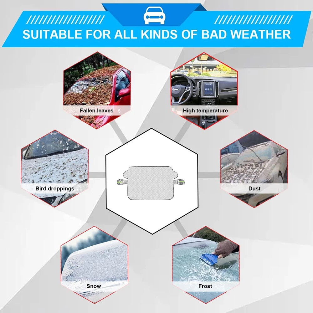 Windshield Cover with Side Mirror Covers for