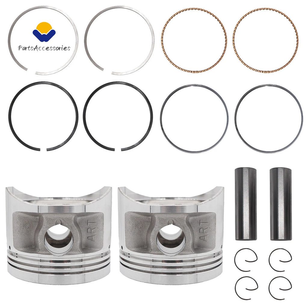 2 Pcs Crankshaft Engine Piston for Yamaha XV750 (1981–1983, 1988–1997)