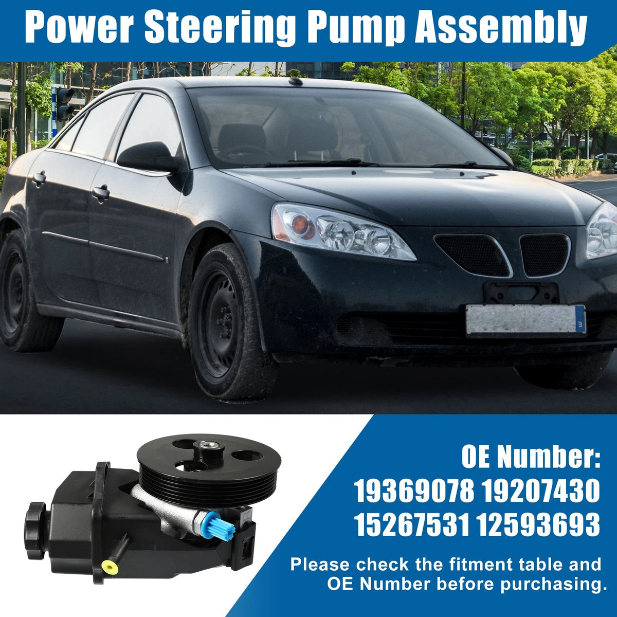 Power Steering Pump with Pulley Replacement for Chevrolet Impala (2006–2011)