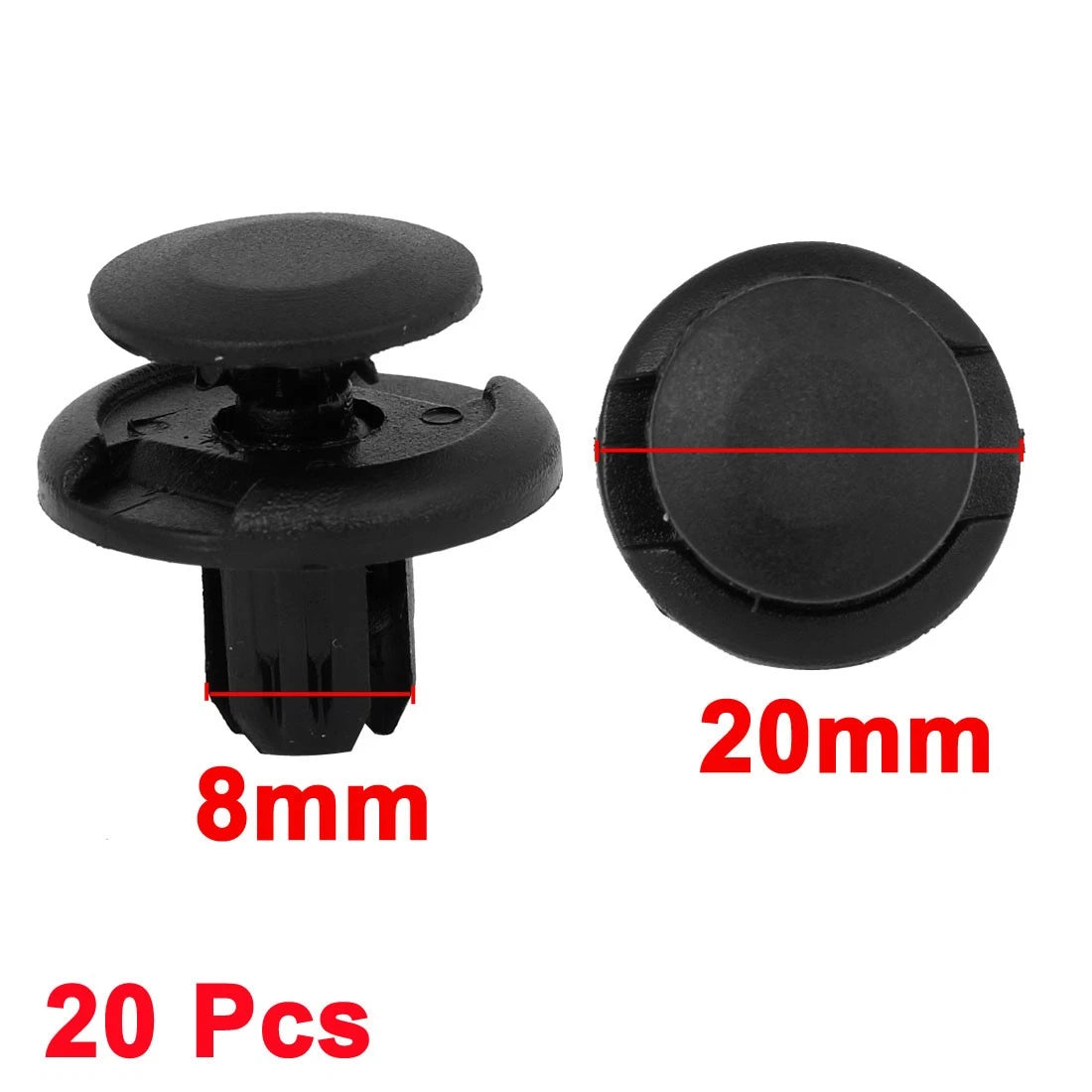 20 Pcs Nylon Rivet Fastener Clips for Honda (8mm)