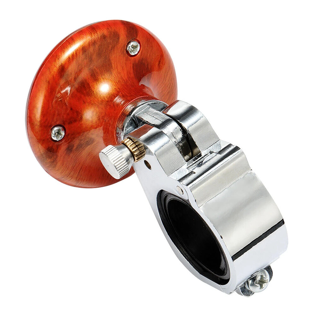 Steering Wheel Spinner Knob Handle for Woodgrain+Silver (2010–2020)