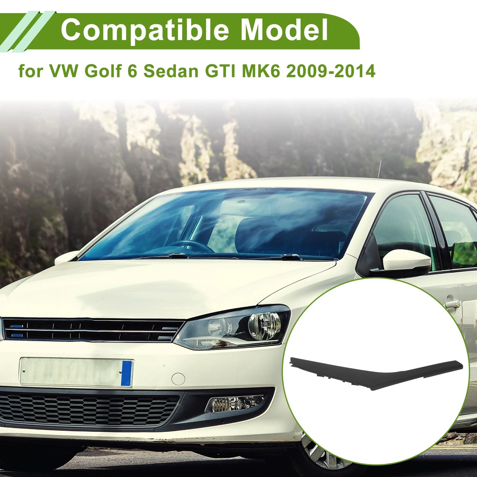 Door Panel Handle Pull Trim Cover for VW Golf 6 GTI MK6 (2009–2013) No.5K4868039A