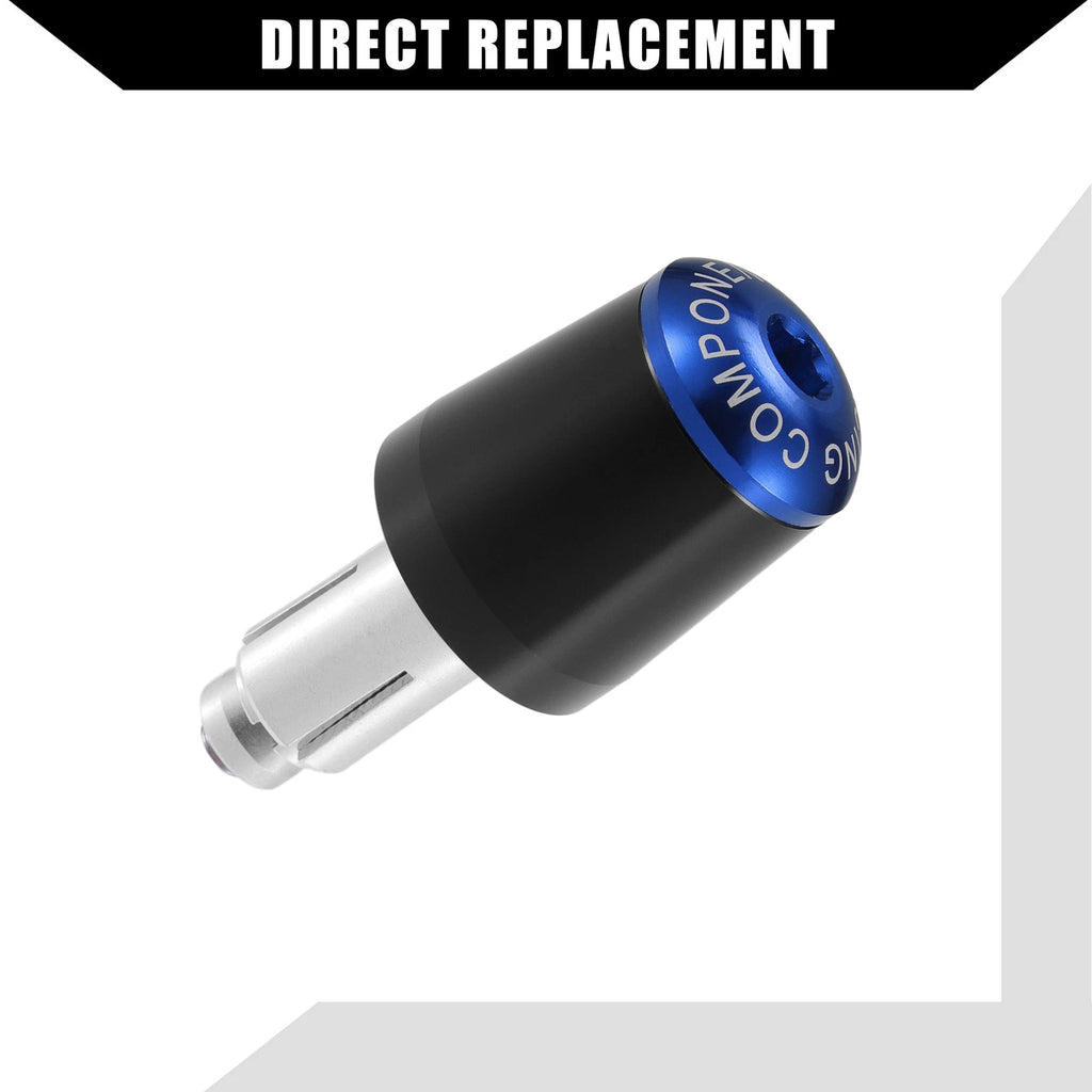 2X Handlebar End Plug 7/8" for Honda Motorcycle (Black Blue)