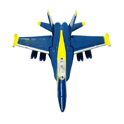 F/A-18 Hornet Model 1:64 Scale Die-Cast Alloy Blue Yellow Trim