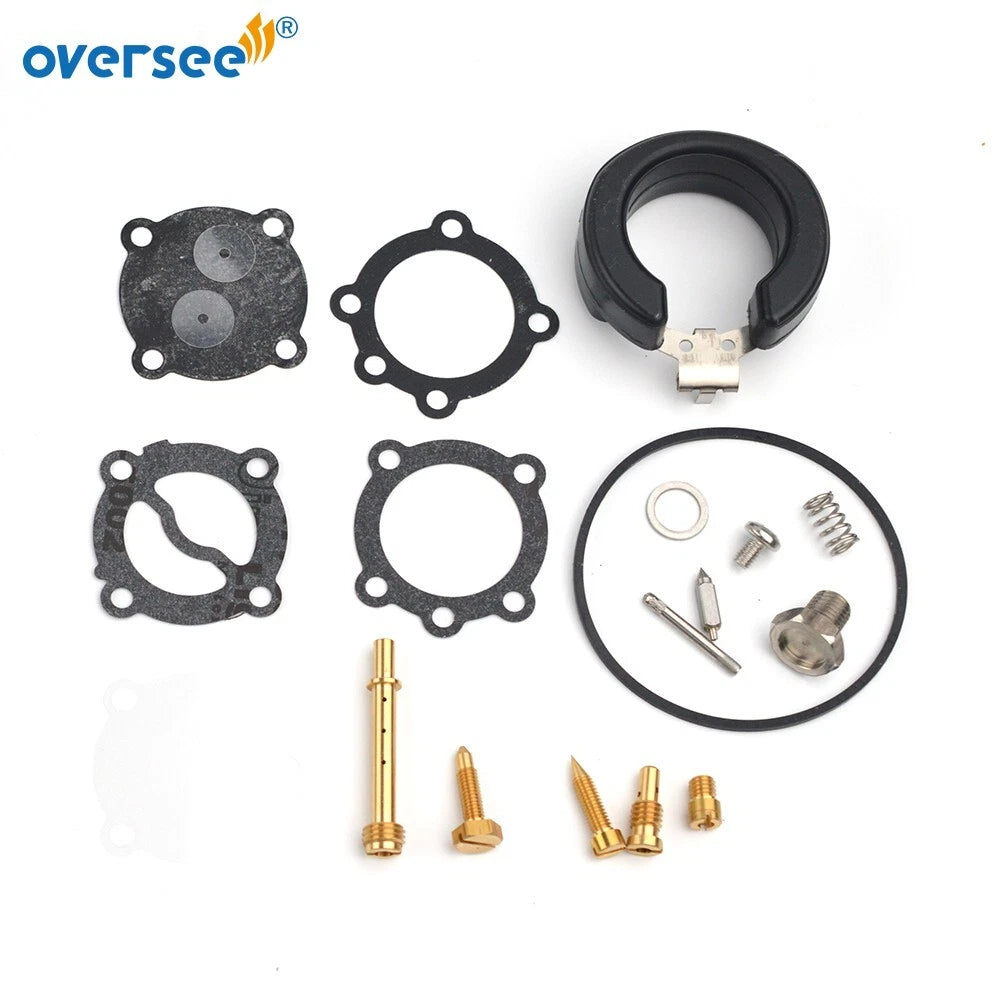Carburetor Repair Kit for Suzuki DT9.9 15HP Outboard (13200-93912, 15170-93911)