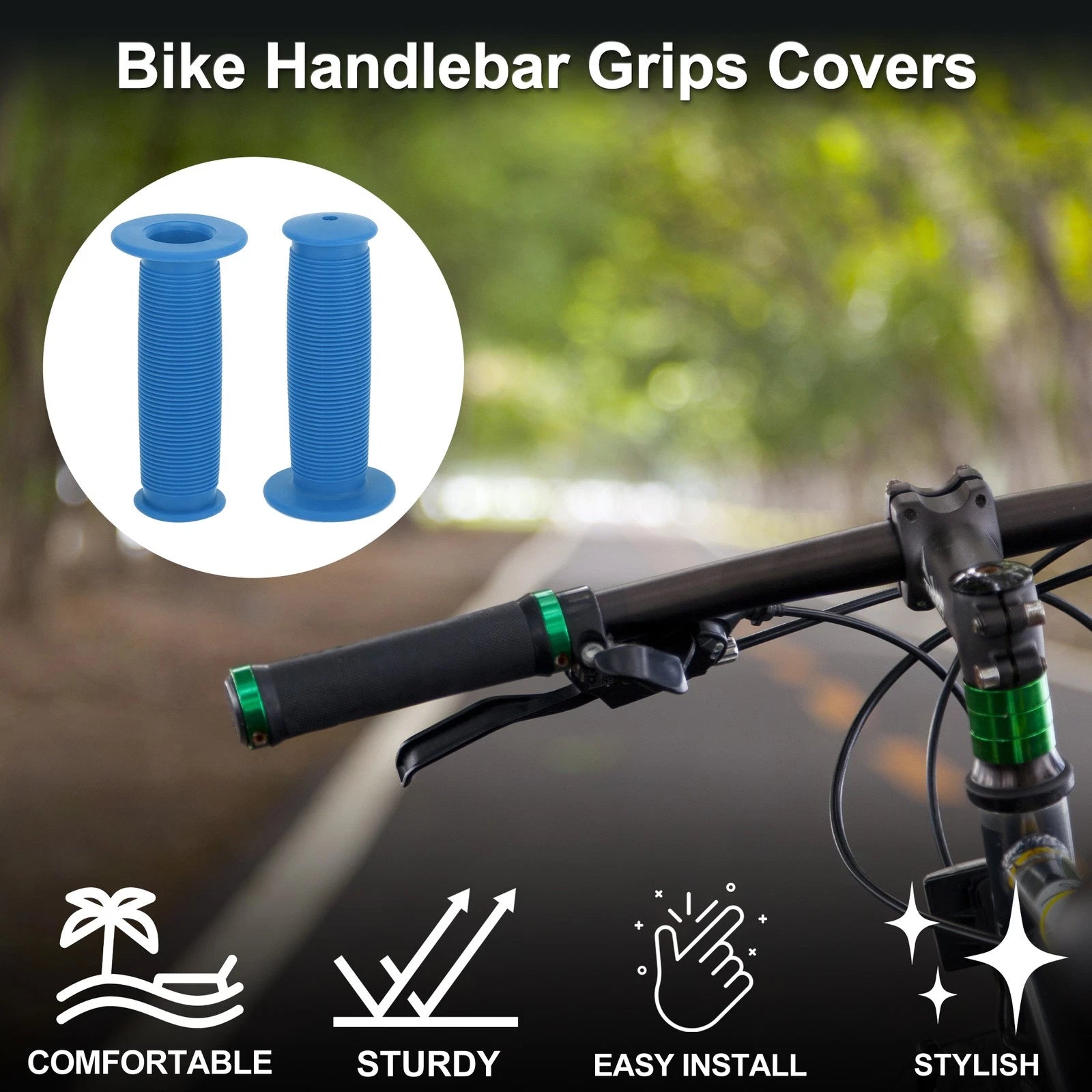 Bike Handlebar Grip Covers 100mm Lightweight MTB End Grips Protector for Universal