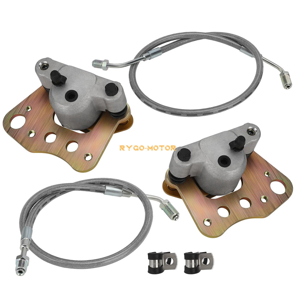 Front Brake Calipers & Hose Lines for Polaris Sportsman 400 500 600 700 (2001–2005)