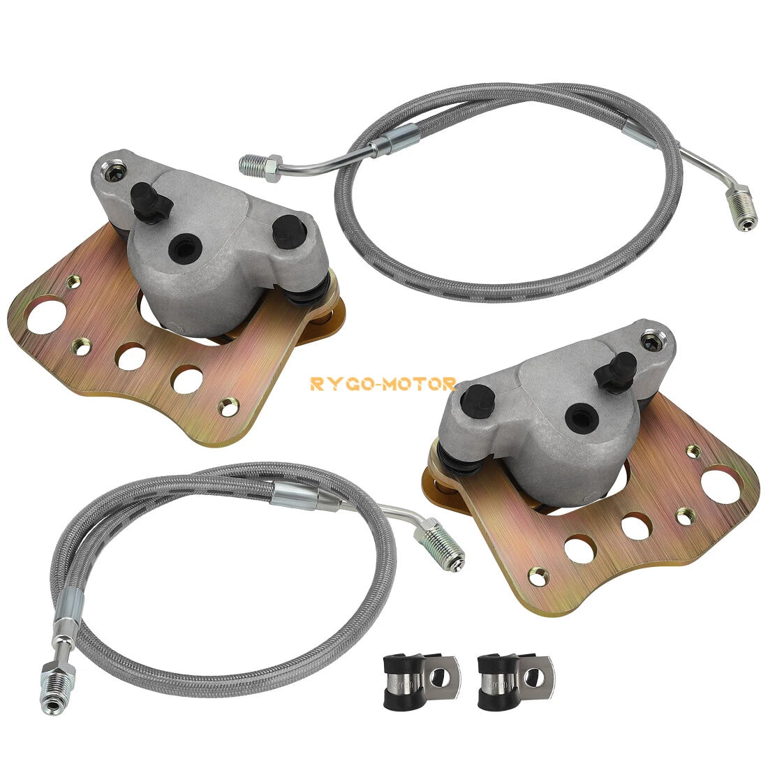 Front Brake Calipers & Hose Lines for Polaris Sportsman 400 500 600 700 (2001–2005)