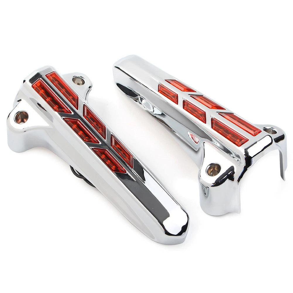 Front Fork Leg Covers with LED Light for Harley FLHR FLHTK FLHX (2014–2020)
