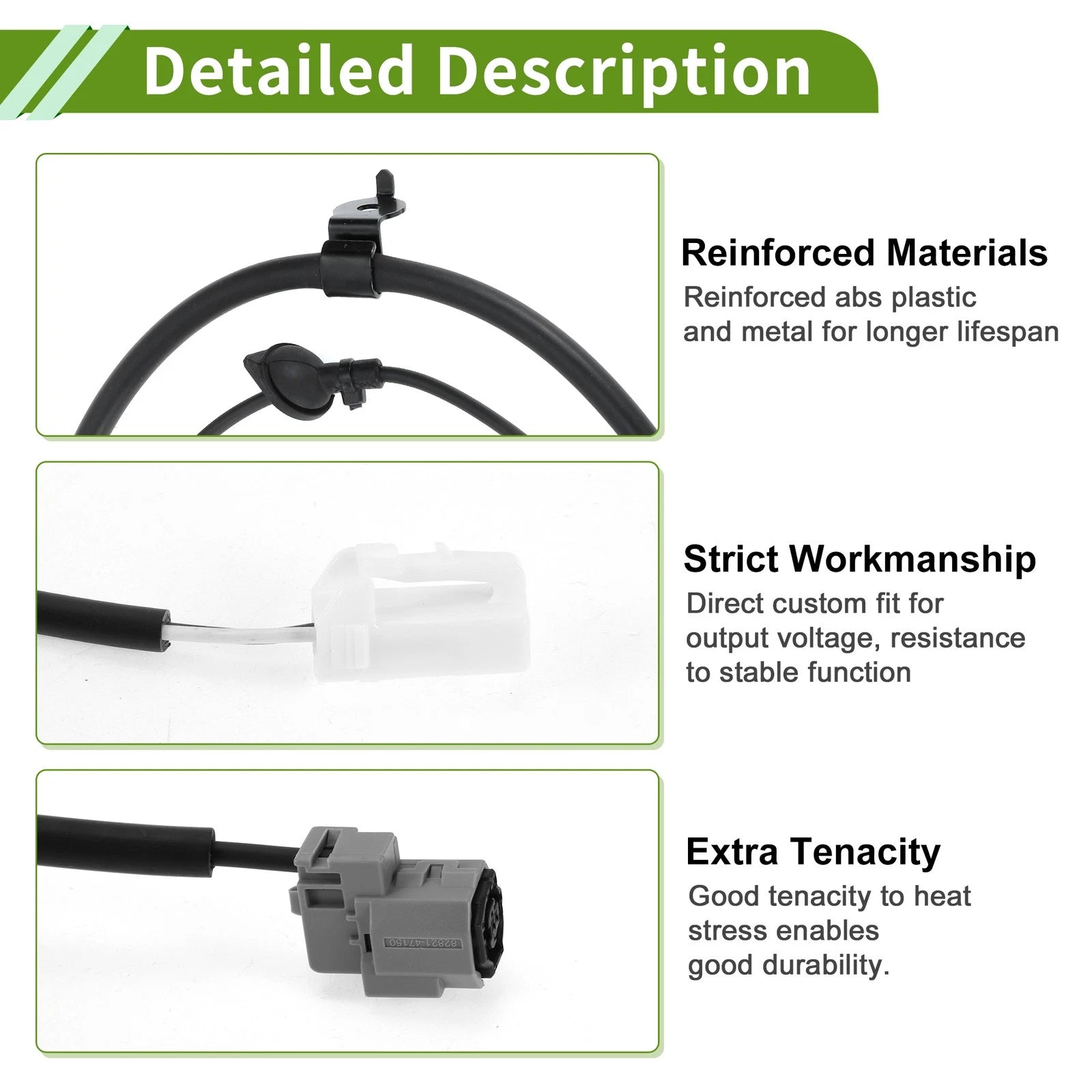 ABS Wheel Speed Sensor Rear Left Replacement for Toyota Highlander (2014–2019)