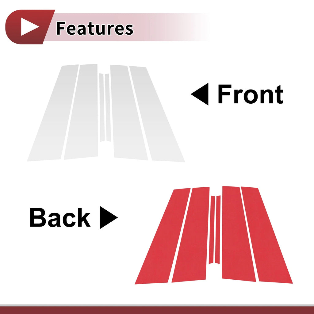 Window Trim Door Pillar Set Front Rear Left Right for Lexus UX (2019–2021)