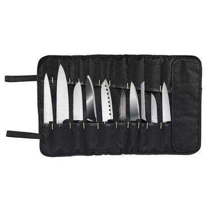 22-Slot Cutlery Roll Bag for Chef Use - Portable, Foldable, Oxford Fabric
