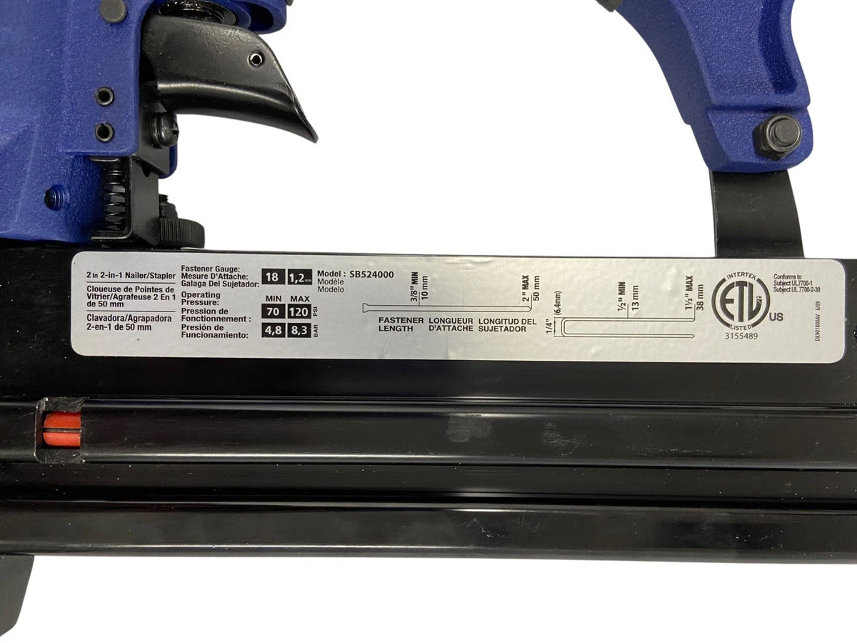 2-in-1 Nailer/Stapler Gun for Campbell Hausfeld SB524000