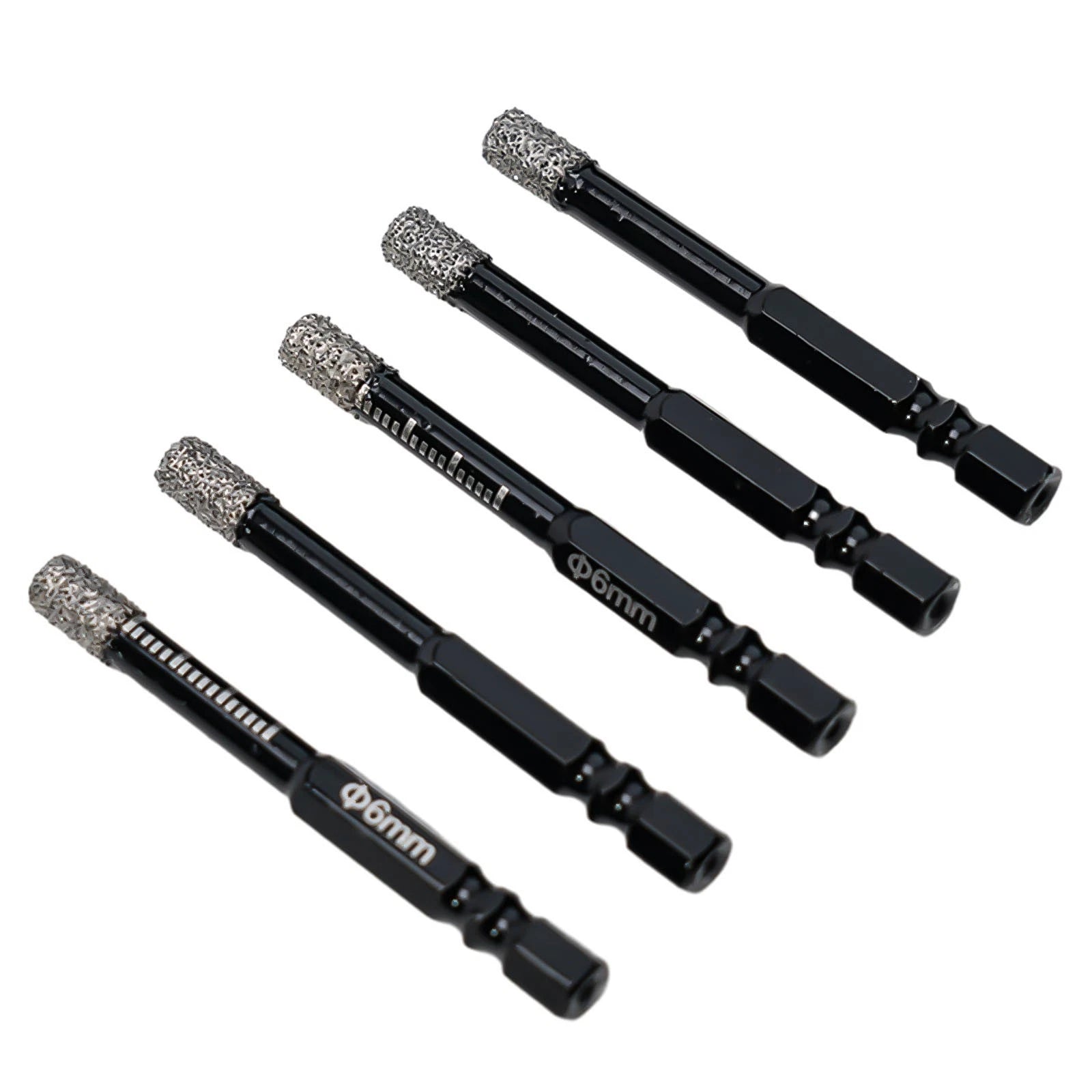 5X Hex Handle Vacuum Brazed Diamond Dry Drill Bits for Automotive Use
