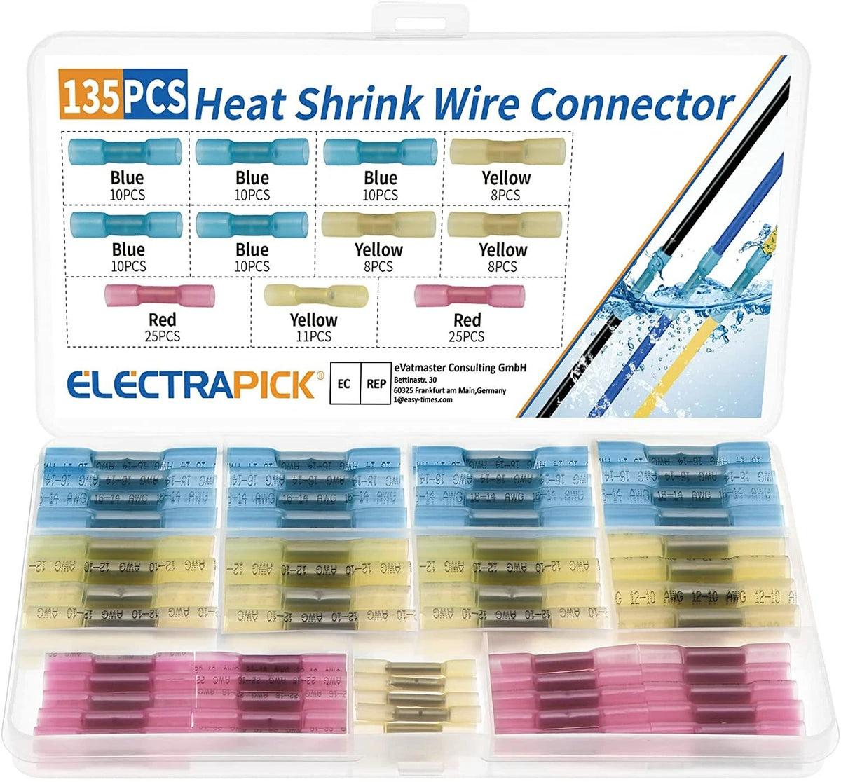 Heat Shrink Wire Connectors Set for Universal Use (135X)