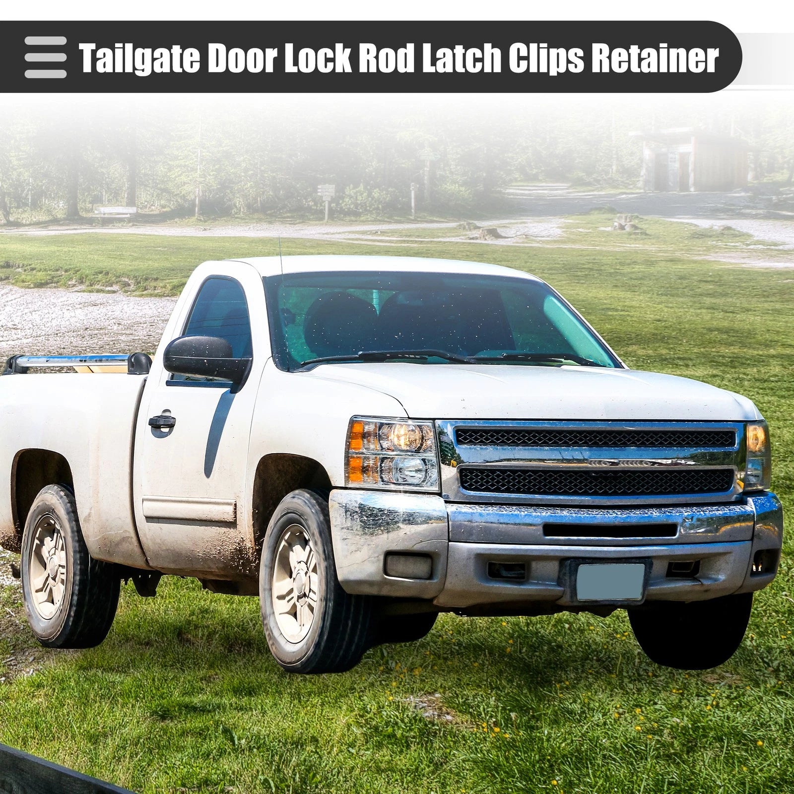 Tailgate Door Lock Rod Latch Clips Retainer Set for Chevrolet (2005–2015)
