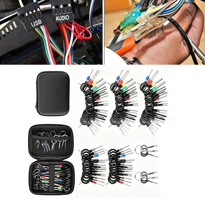 82-Piece Terminal Extraction Tool Kit for Car Audio & ECU Connectors