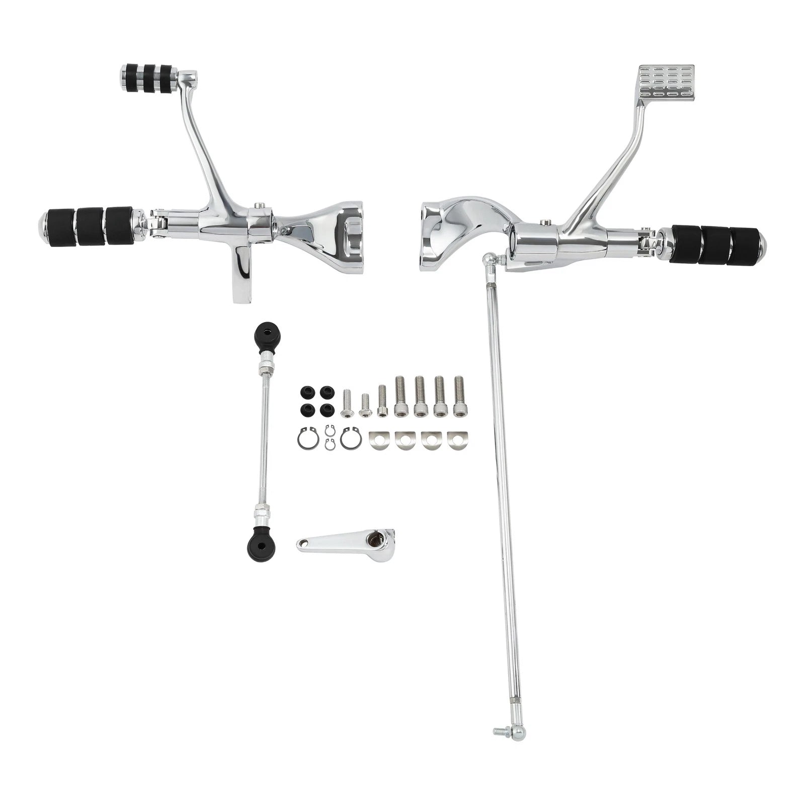 Forward Control Pegs Lever Linkage for Harley Sportster (2004–2013) Chrome/Black