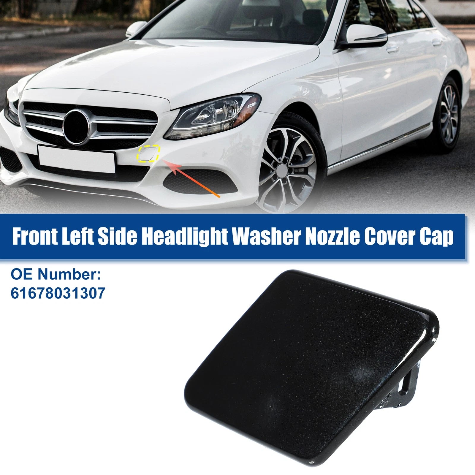Left Front Headlight Washer Nozzle Cap for BMW 335i 335xi (2007–2013)