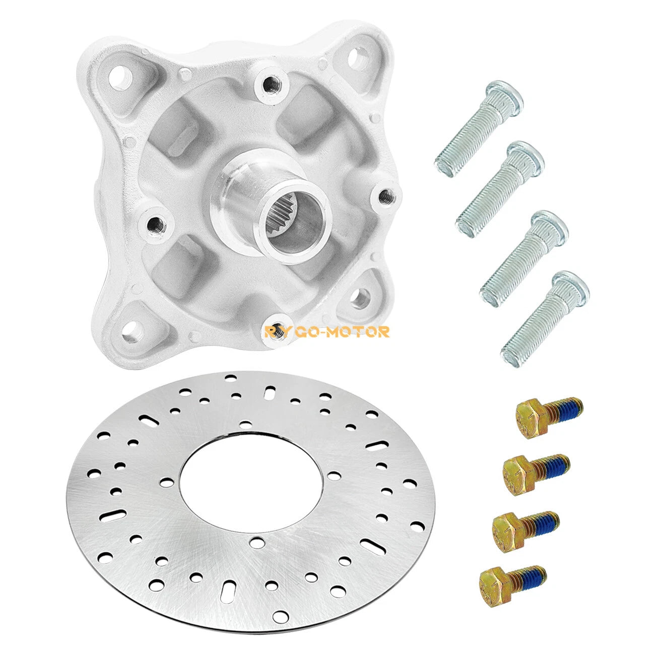 Front Wheel Hub, Studs & Brake Rotor Kit for Polaris Magnum 330 4x4 (2004–2006)
