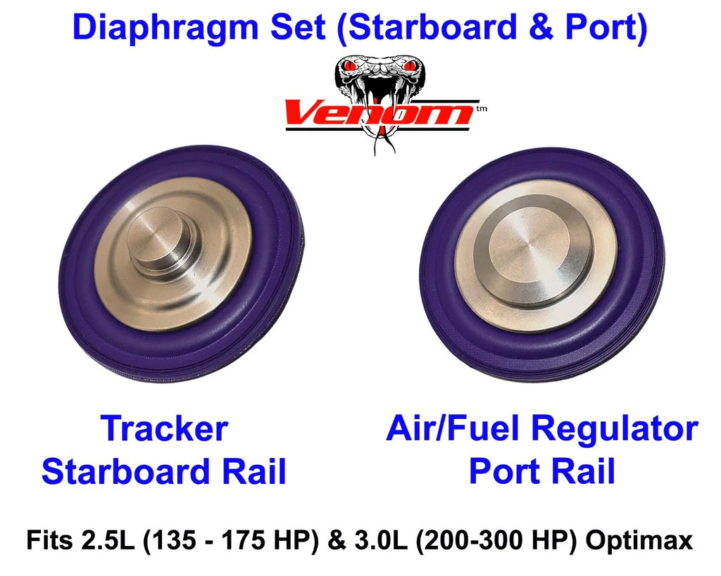 Fuel Rail Tracker & Fuel Air Reg Diaphragm for Mercury Optimax (8M6002988, 804533)