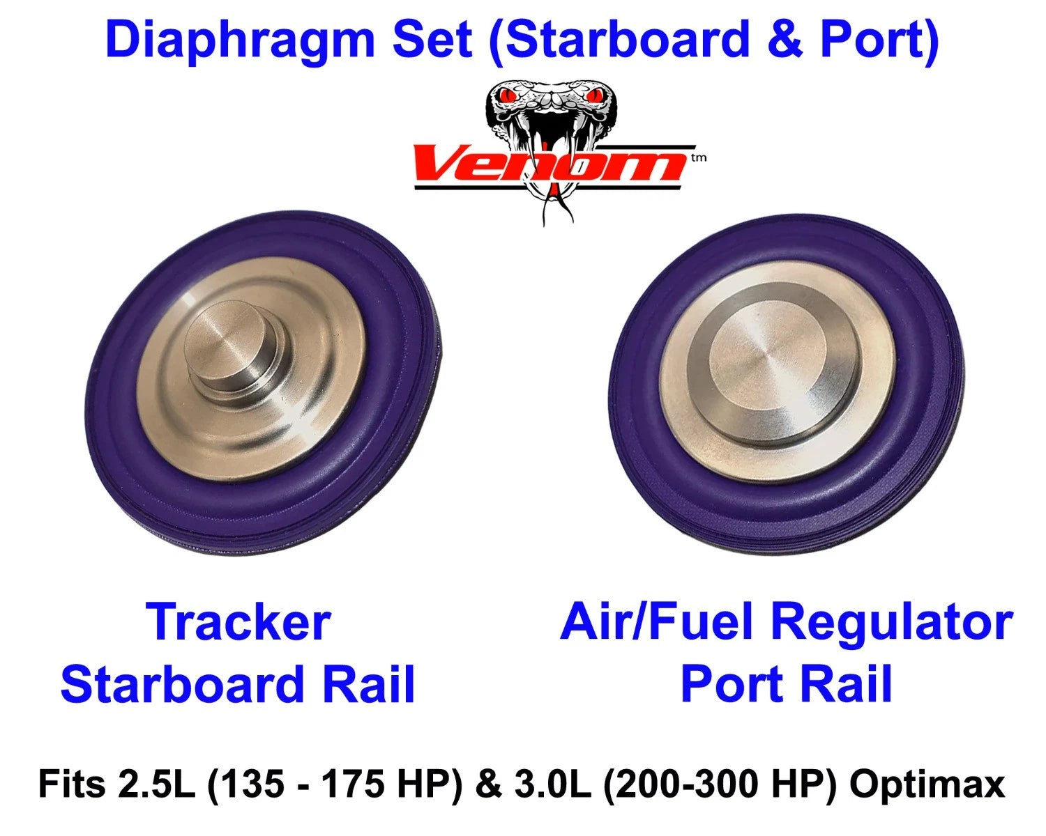 Fuel Rail Tracker & Fuel Air Reg Diaphragm for Mercury Optimax (8M6002988, 804533)