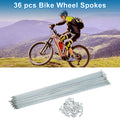 Bicycle Spokes 299mm Galvanized Steel Set for 14G Wheel (36 Count)