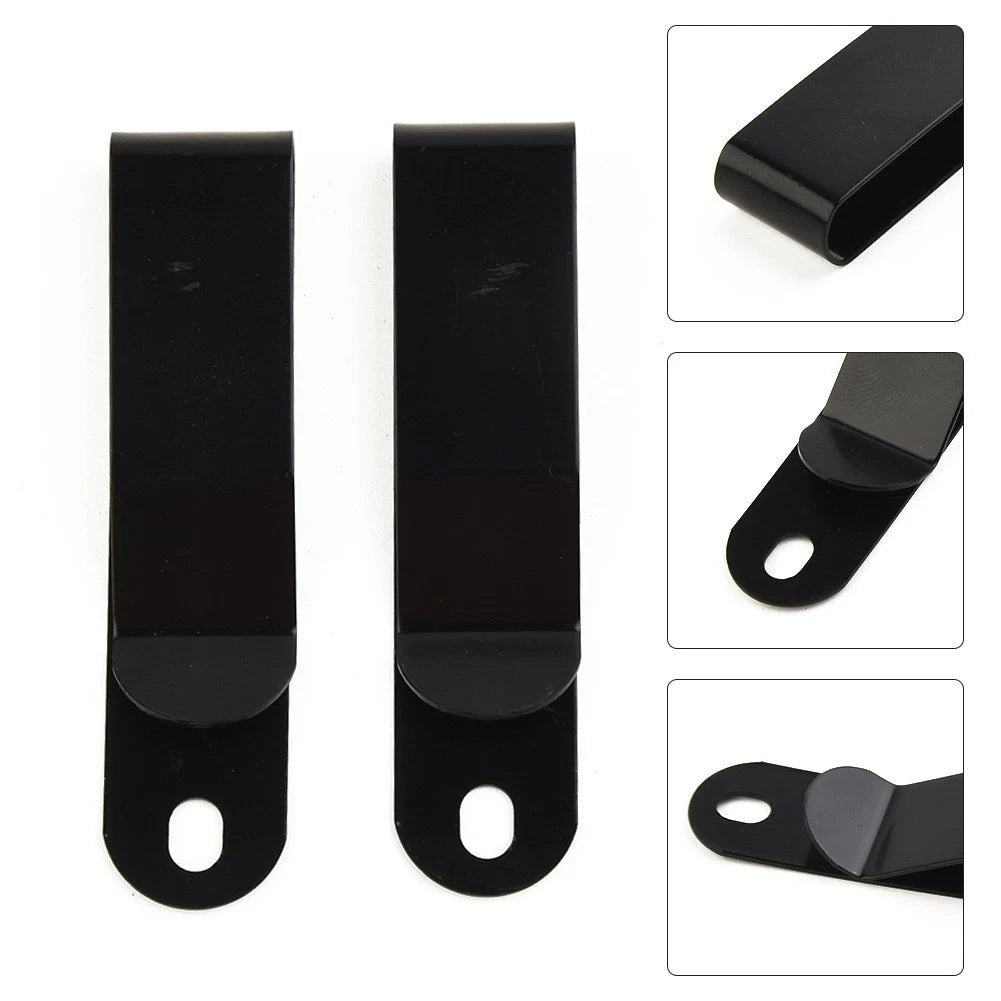 Steel Belt Clip Holster for Small Tools (Electroplating Matte Black)