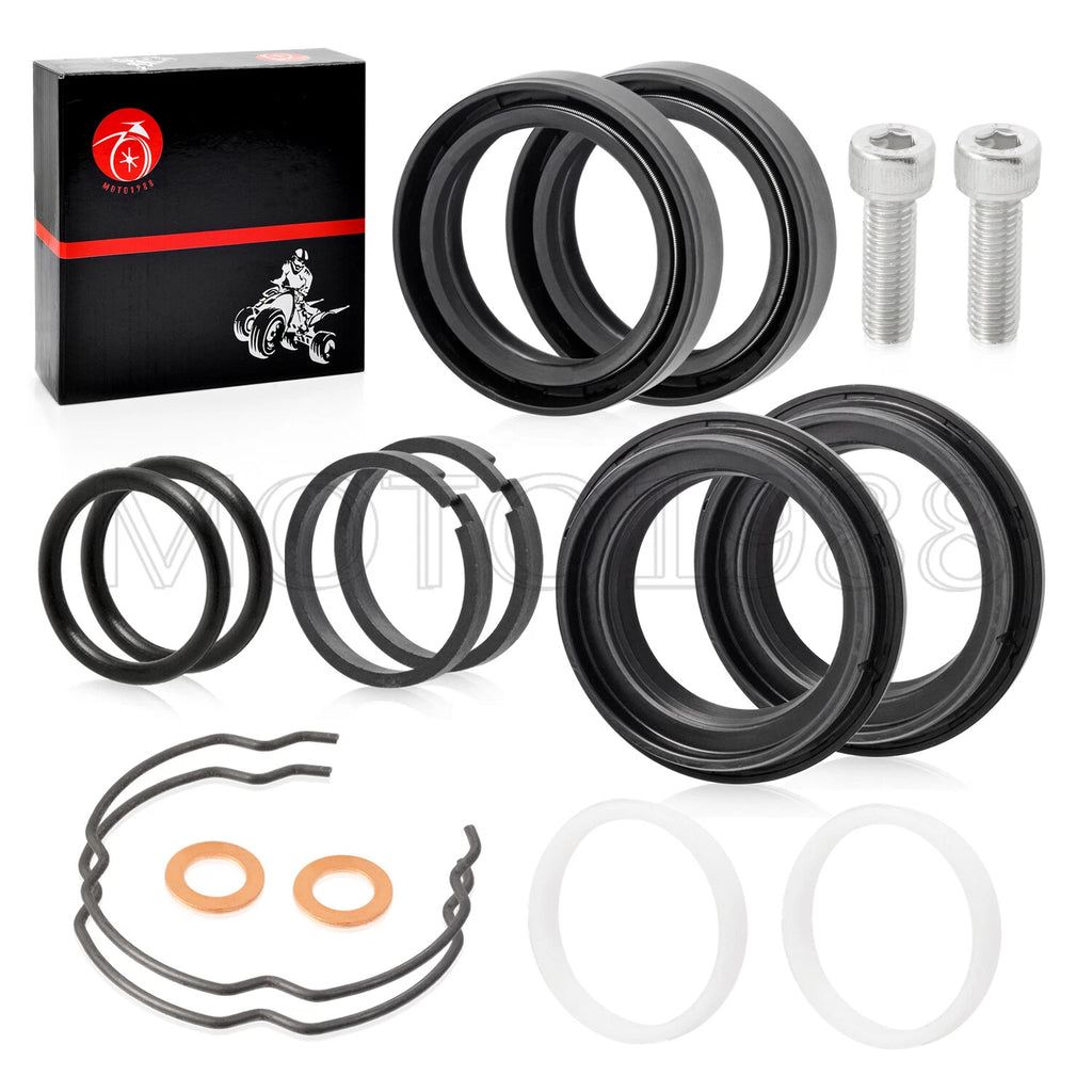 Front Fork Dust Oil Seals Rebuild Kit 39mm for Harley Sportster XL883 XL1200 FXD Dyna (2004–2023)