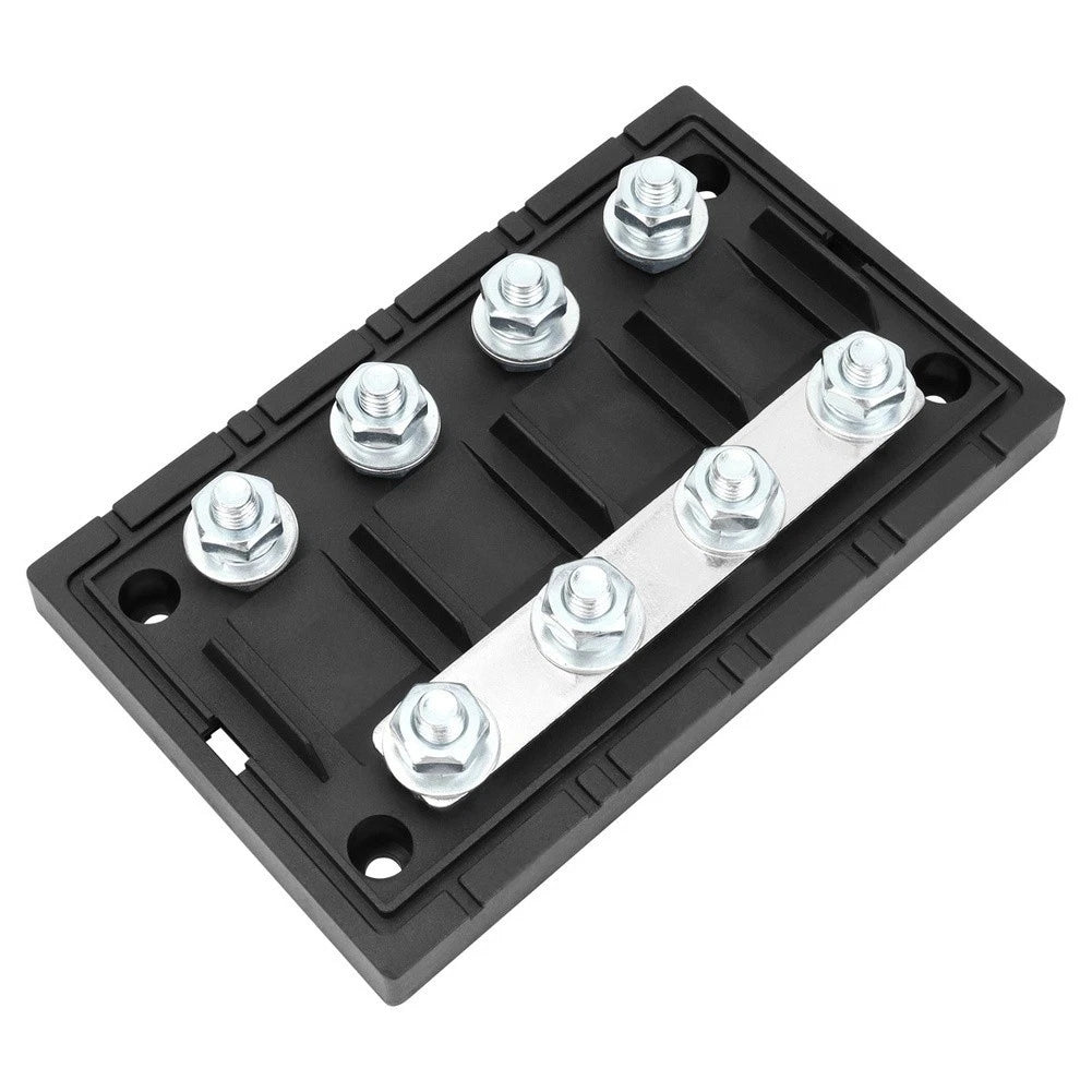 4 Position 50A Fuse Block with Clear Cover for Vehicle Use