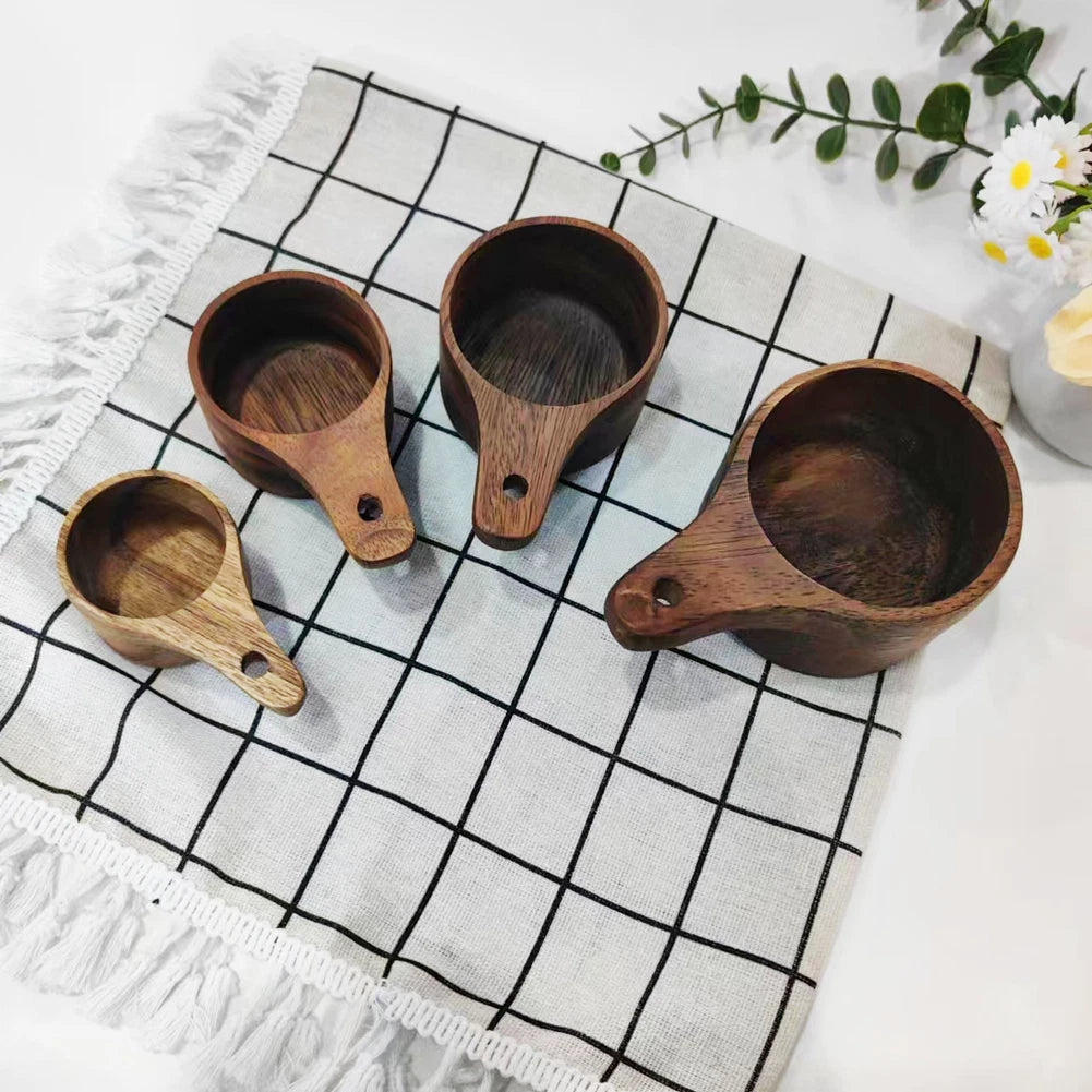 8-Piece Acacia Wood Measuring Spoons Set for Baking Cooking Needs