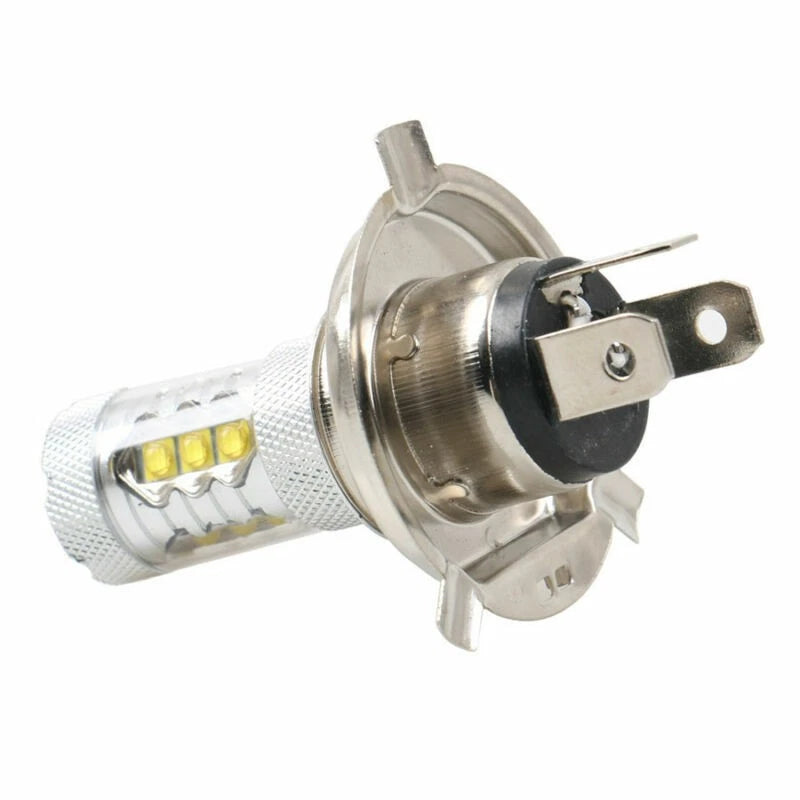 H4 80W COB Bulb Headlight for Motorcycle Dirt Bike (Hi/Lo Beam, 6000K)