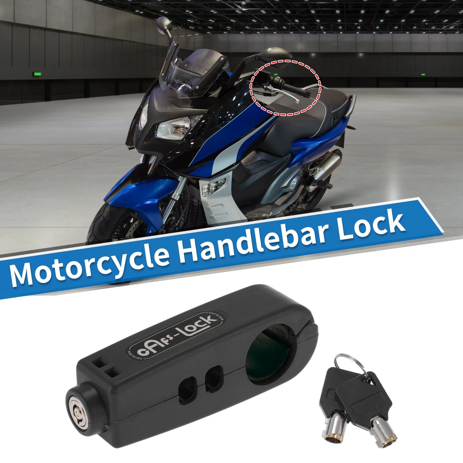 Motorcycle Handlebar Lock Replacement for Universal Scooter Bike (Universal)