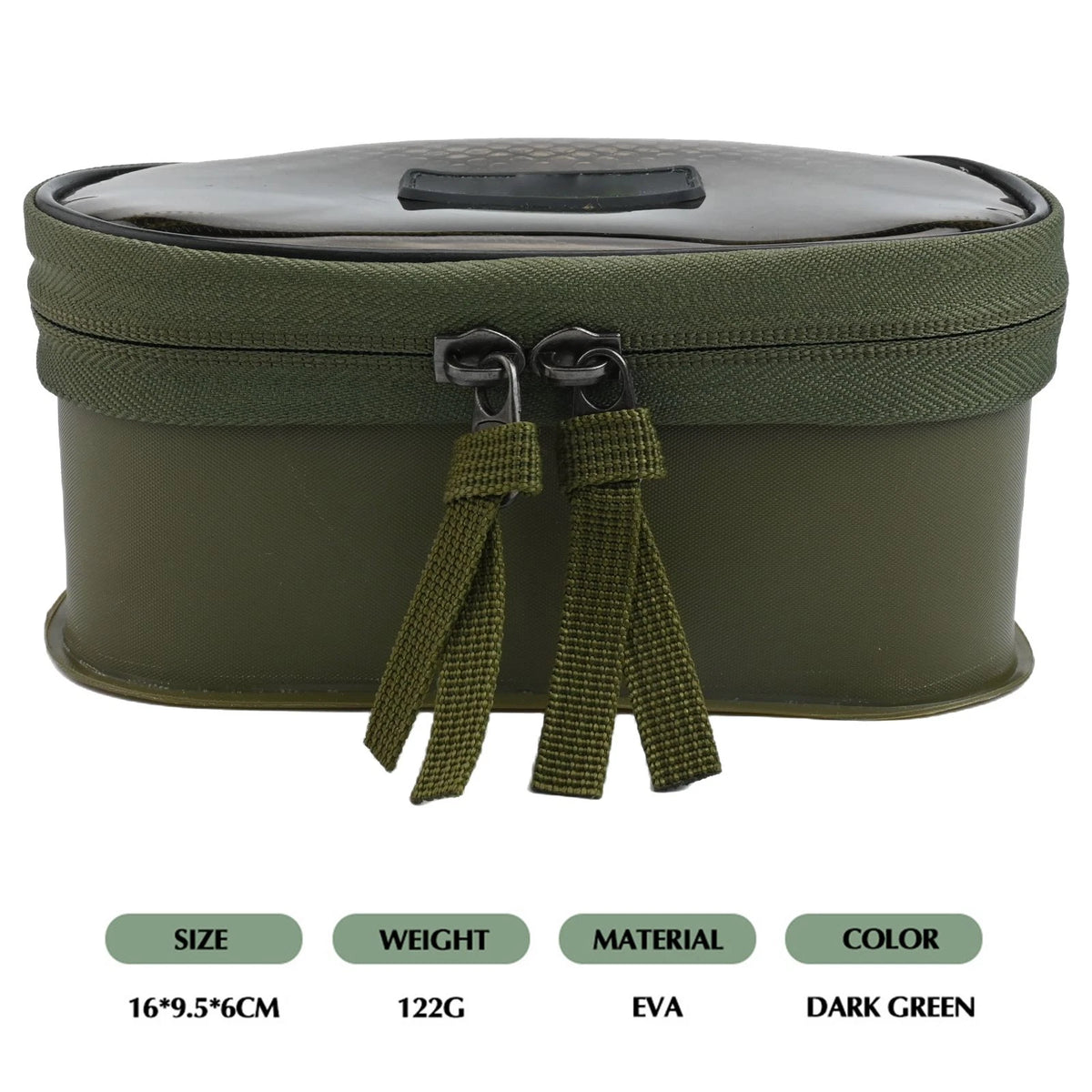 Lightweight EVA Fishing Gear Organizer with Clear Lid