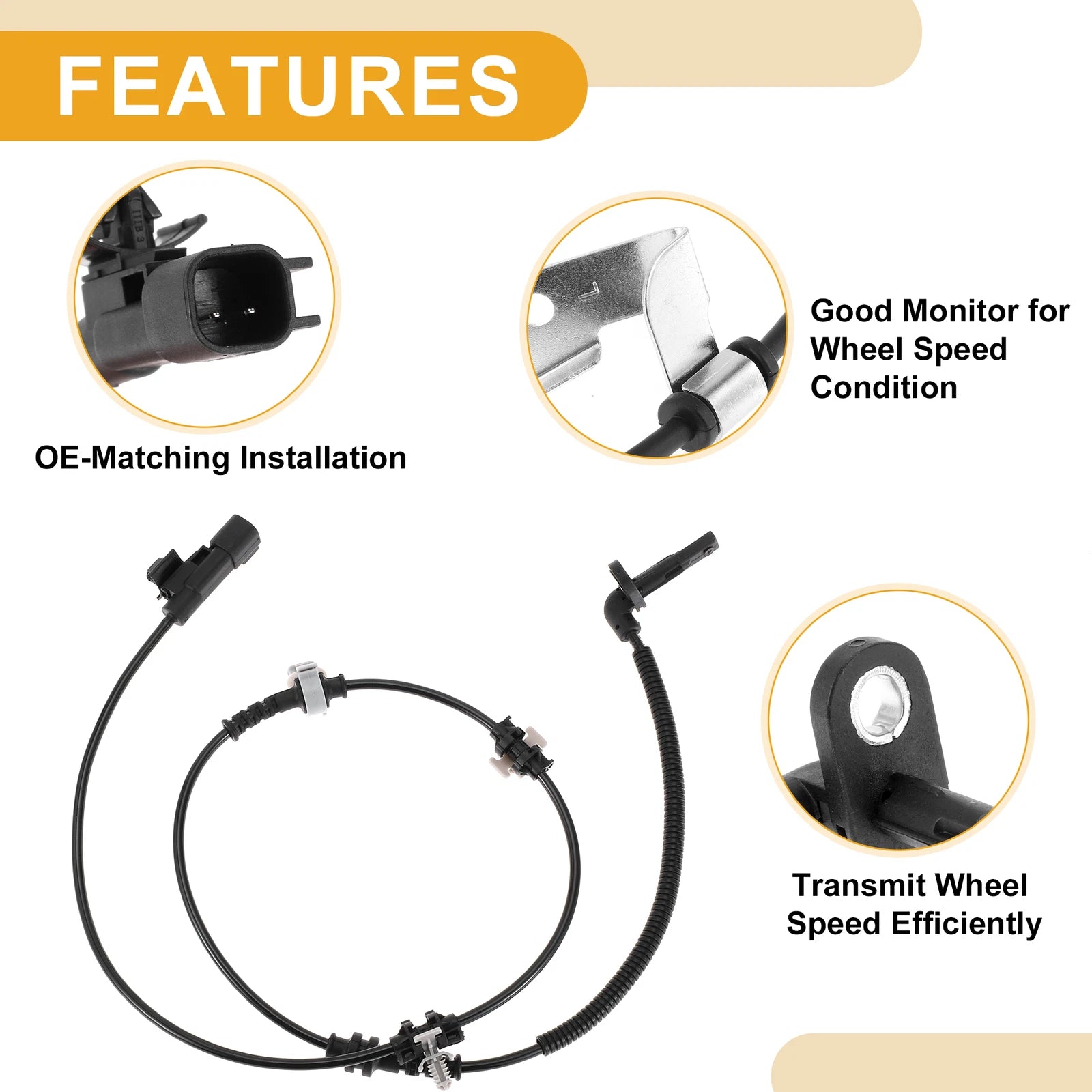 ABS Wheel Speed Sensor No. 13379170 for Opel Astra K (2016–2023)